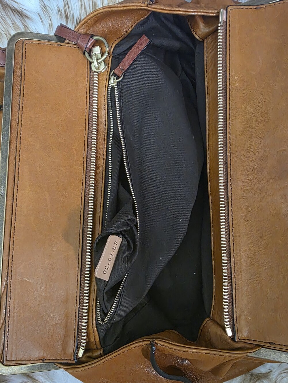 Vintage - rare Chloe Maggie brown kisslock satchel. - Picture 10 of 10
